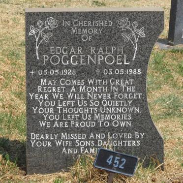 POGGENPOEL Edgar Ralph 1928-1988