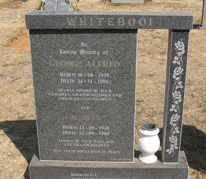 WHITEBOOI George Alfred 1939-1986 :: WHITEBOOI Aubrey 1930-1988