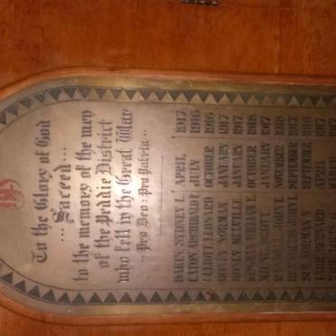 12. Great War Memorial - Men of the Peddie district