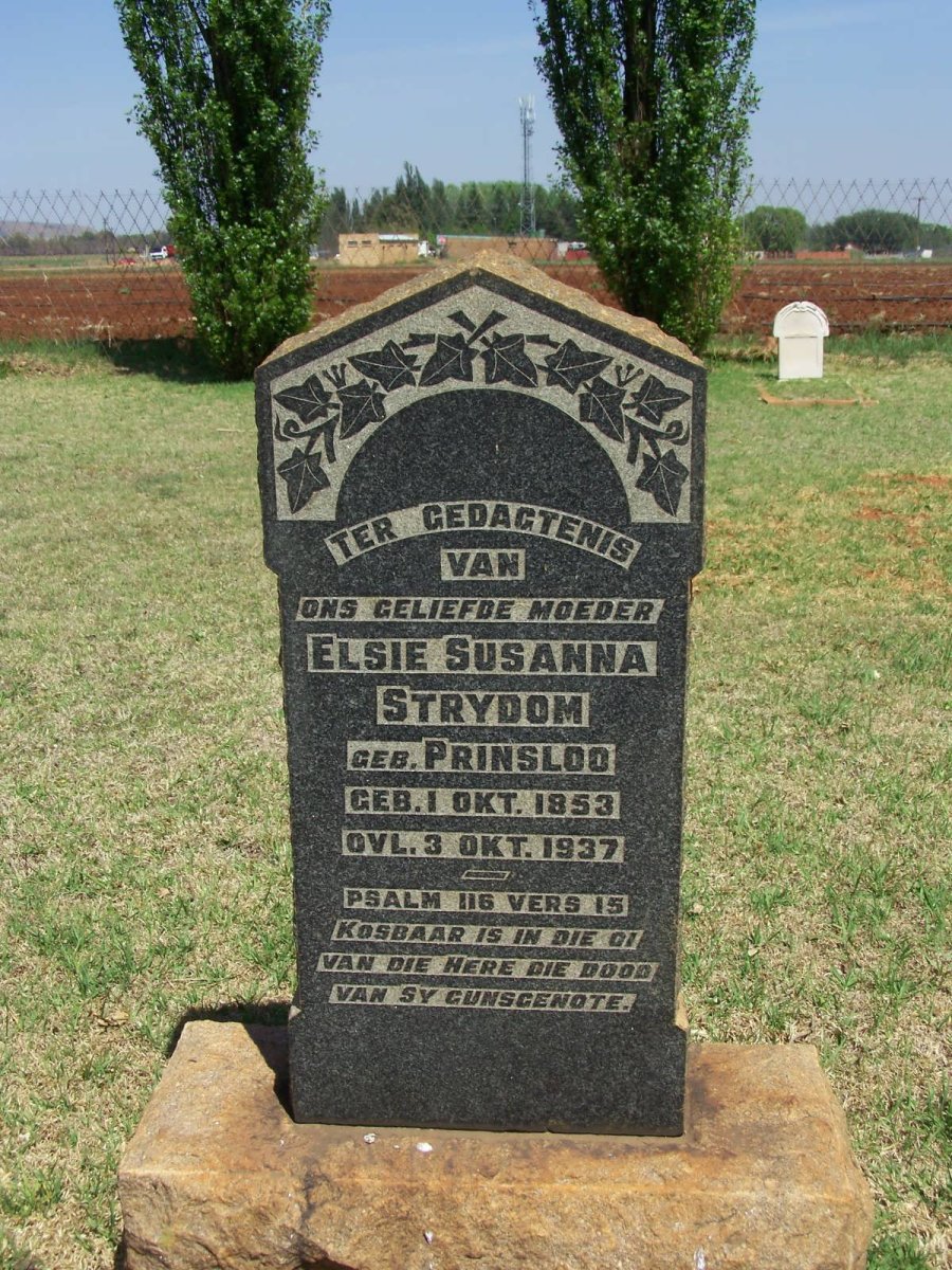 STRYDOM Elsie Susanna nee PRINSLOO 1853-1937