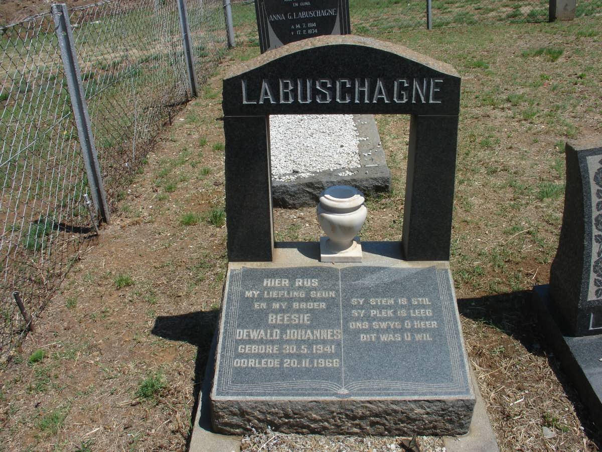 LABUSCHAGNE Dewald Johannes 1941-1966