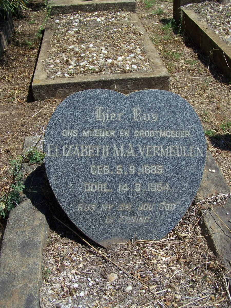VERMEULEN Elizabeth M.A. 1885-1964