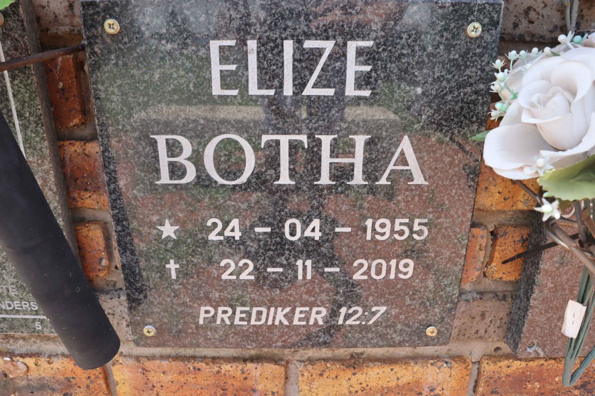 BOTHA Elize 1955-2019