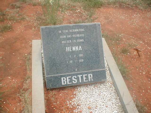 BESTER Henna 1918-1991