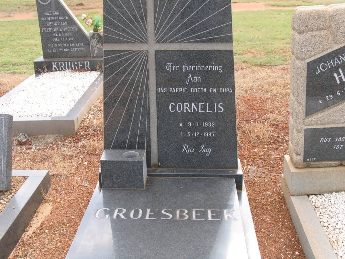 GROESBEEK Cornelis 1932-1987