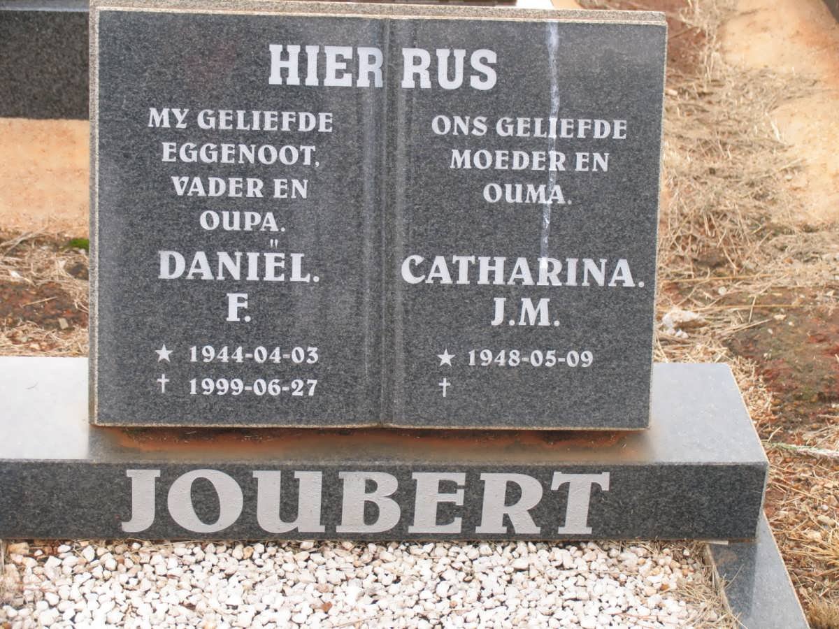 JOUBERT Daniel F. 1944-1999 &amp; Catharina J.M. 1948-