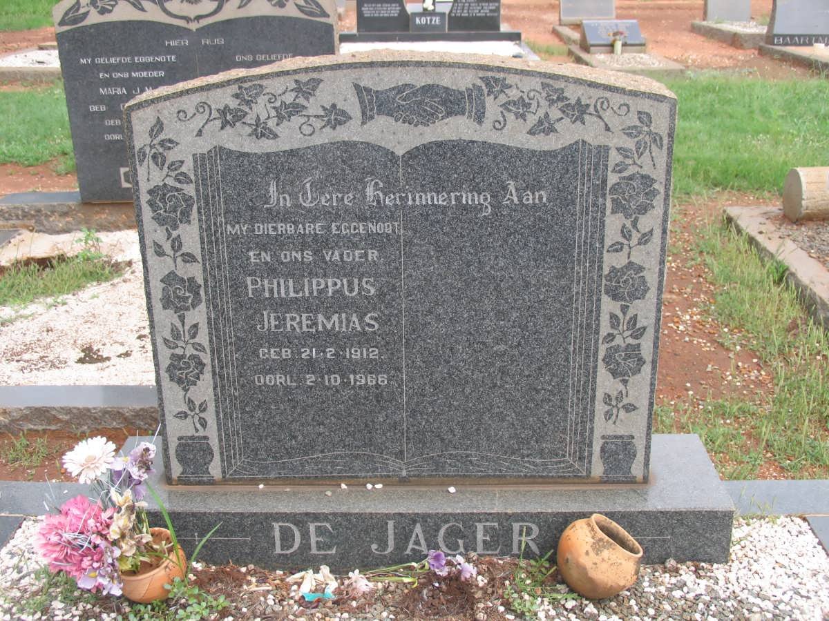 JAGER Philippus Jeremias, de 1912-1966