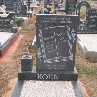 KOEN Phillip 1913-1999 &amp; Mona 1916-