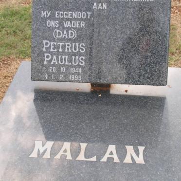 MALAN Petrus Paulus 1944-1999