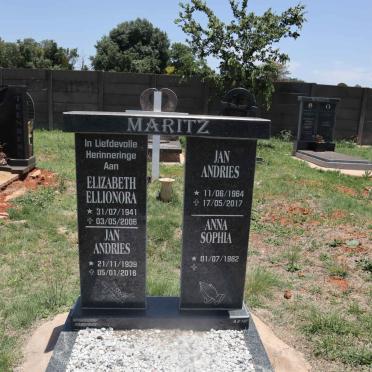 MARITZ Jan Andries 1939-2016 & Elizabeth Ellionora 1941-2006 :: MARITZ Jan Andries 1964-2017 & Anna Sophia 1962- 