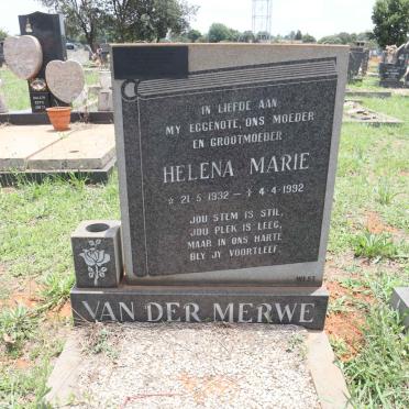 MERWE Helena Marie, van der 1932-1992