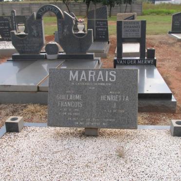 MARAIS Guillaume Francois 1918-1989 &amp; Henrietta J. 1928-
