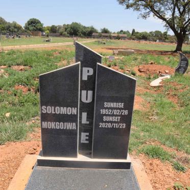 PULE Solomon Mokgojwa 1952-2020