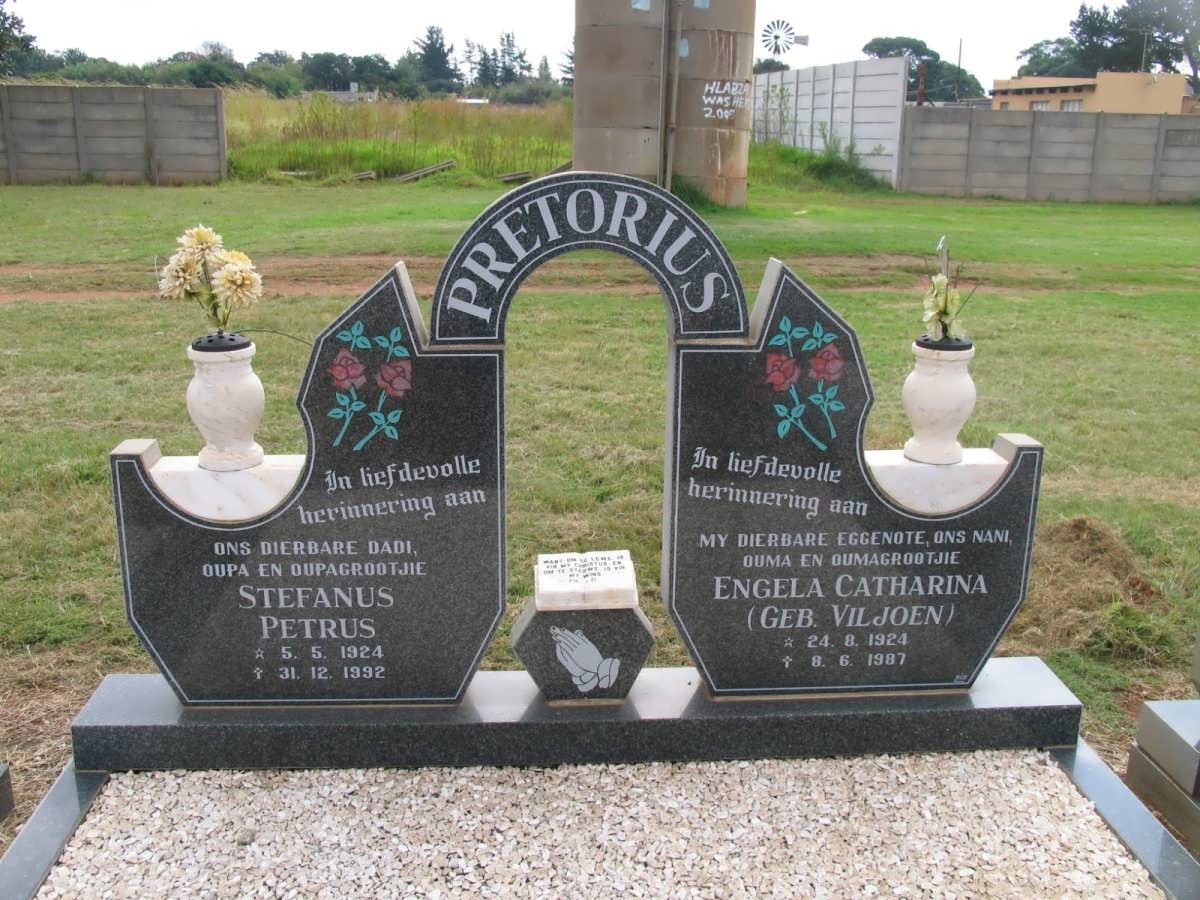 PRETORIUS Stefanus Petrus 1924-1992 &amp; Engela Catharina VILJOEN 1924-1987