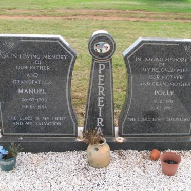 PEREIRA Manuel 1903-1994 &amp; Polly 1917-1987