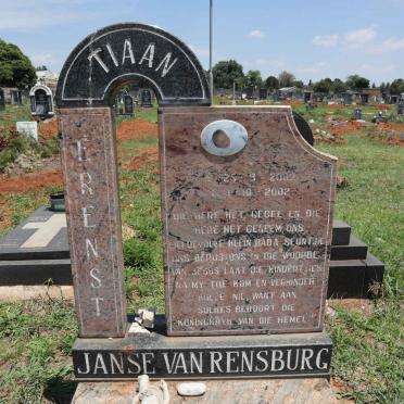 RENSBURG Tiaan Ernest, Janse van 2002-2002