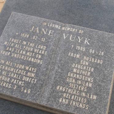 VUYK Jane 1938-1999