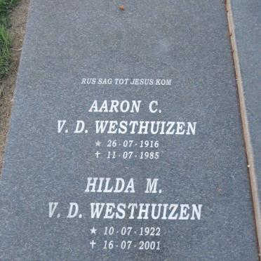WESTHUIZEN Aaron C., v.d. 1916-1985 & Hilda M. 1922-2001