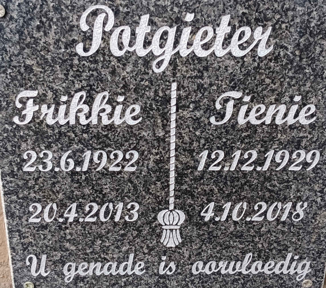 POTGIETER Frikkie 1922-2013 & Tienie 1929-2018