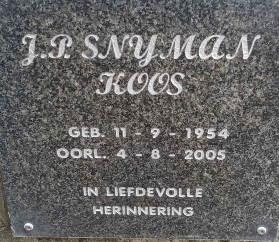 SNYMAN J.P. 1954-2005