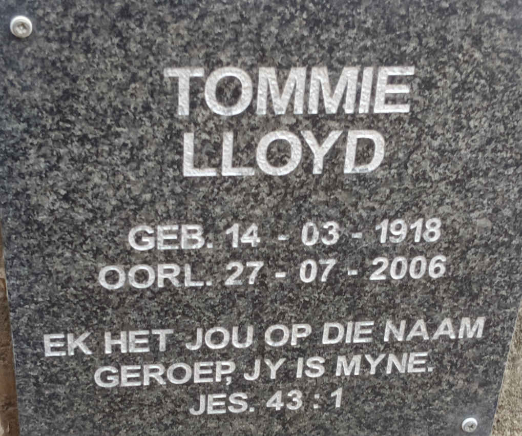 LLOYD Tommie 1918-2006