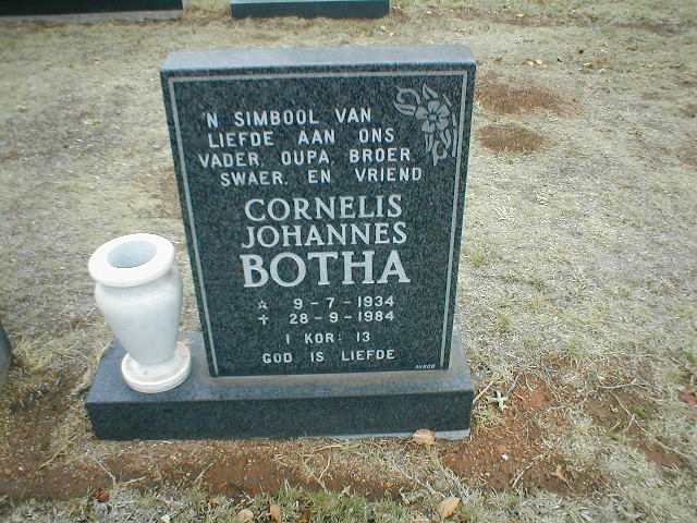 BOTHA Cornelius Johannes 1934-1984