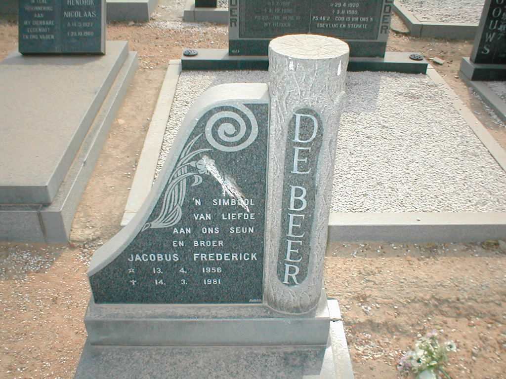 BEER Jacobus Frederick, de 1956-1981