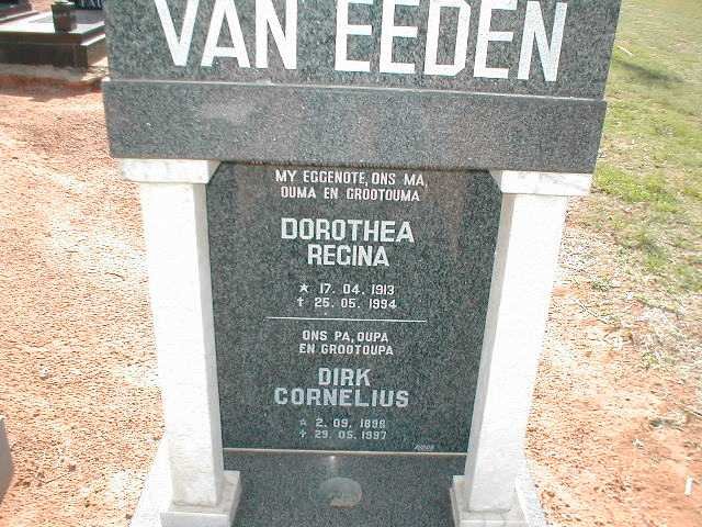 EEDEN Dirk Cornelius, van 1898-1997 &amp; Dorothea Regina 1913-1994