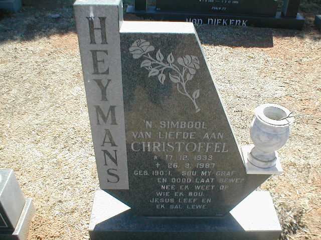 HEYMANS Christoffel 1933-1987