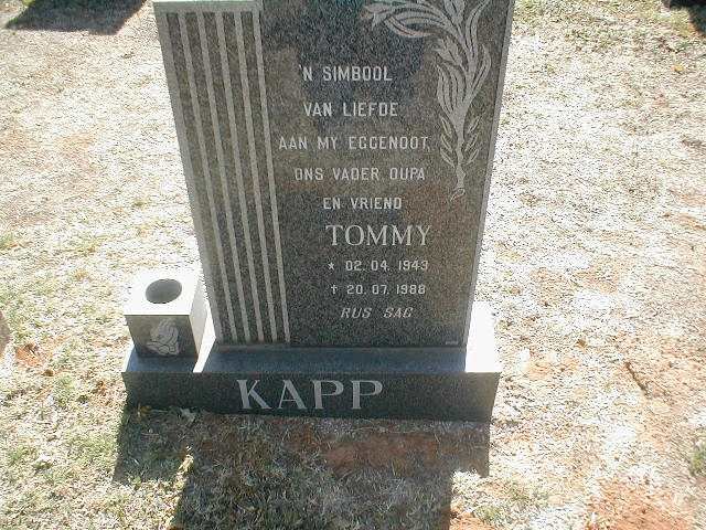 KAPP Tommy 1943-1988