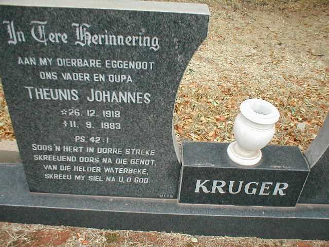 KRUGER Theuns Johannes 1918-1983