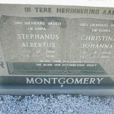 MONTGOMERY Stephanus Albertus 1900-1986 &amp; Christina Johanna 1905-1986