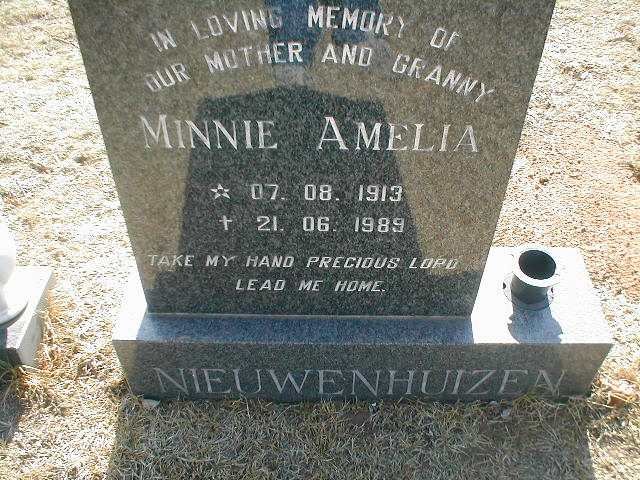 NIEUWENHUIZEN Minnie Amelia 1913-1989