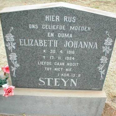 STEYN Elizabeth Johanna 1916-1984