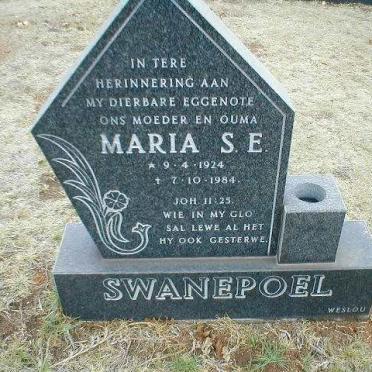 SWANEPOEL Maria S.E. 1924-1984