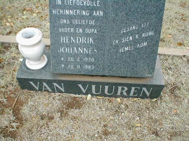 VUUREN Hendrik Johannes, van 1930-1983