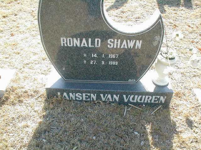 VUUREN Ronald Shawn, Jansen van 1967-1989