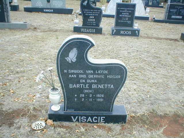 VISAGIE Bartle Benetta 1926-1991