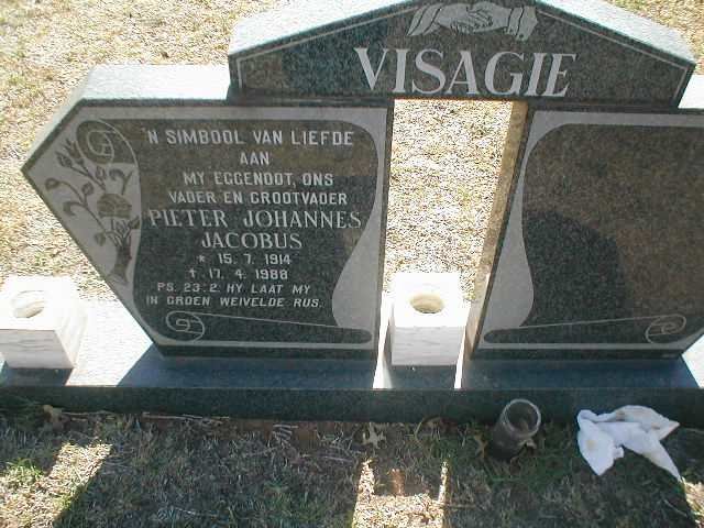 VISAGIE Pieter Johannes Jacobus 1914 - 1988