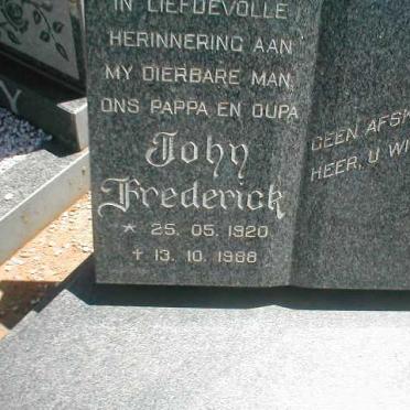 ? John Frederick 1920-1988