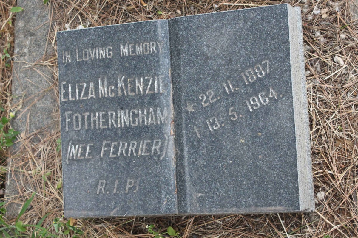 FOTHERINGHAM Eliza McKenzie nee FERRIER 1887-1964