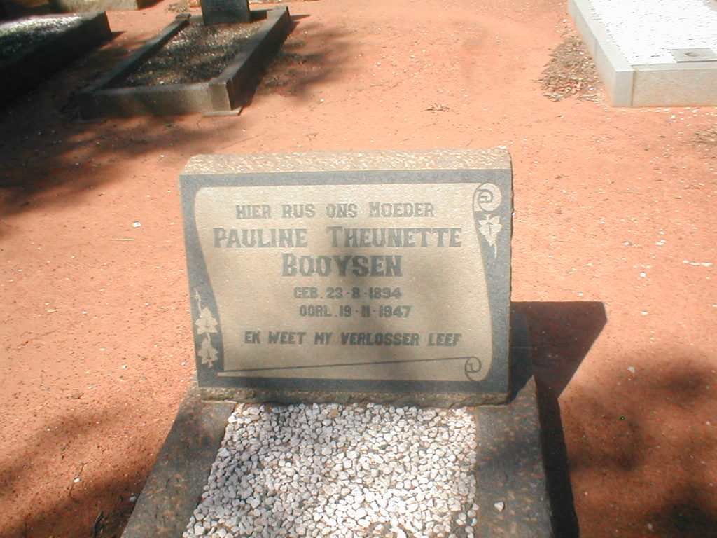 BOOYSEN Pauline Theunette 1894-1947