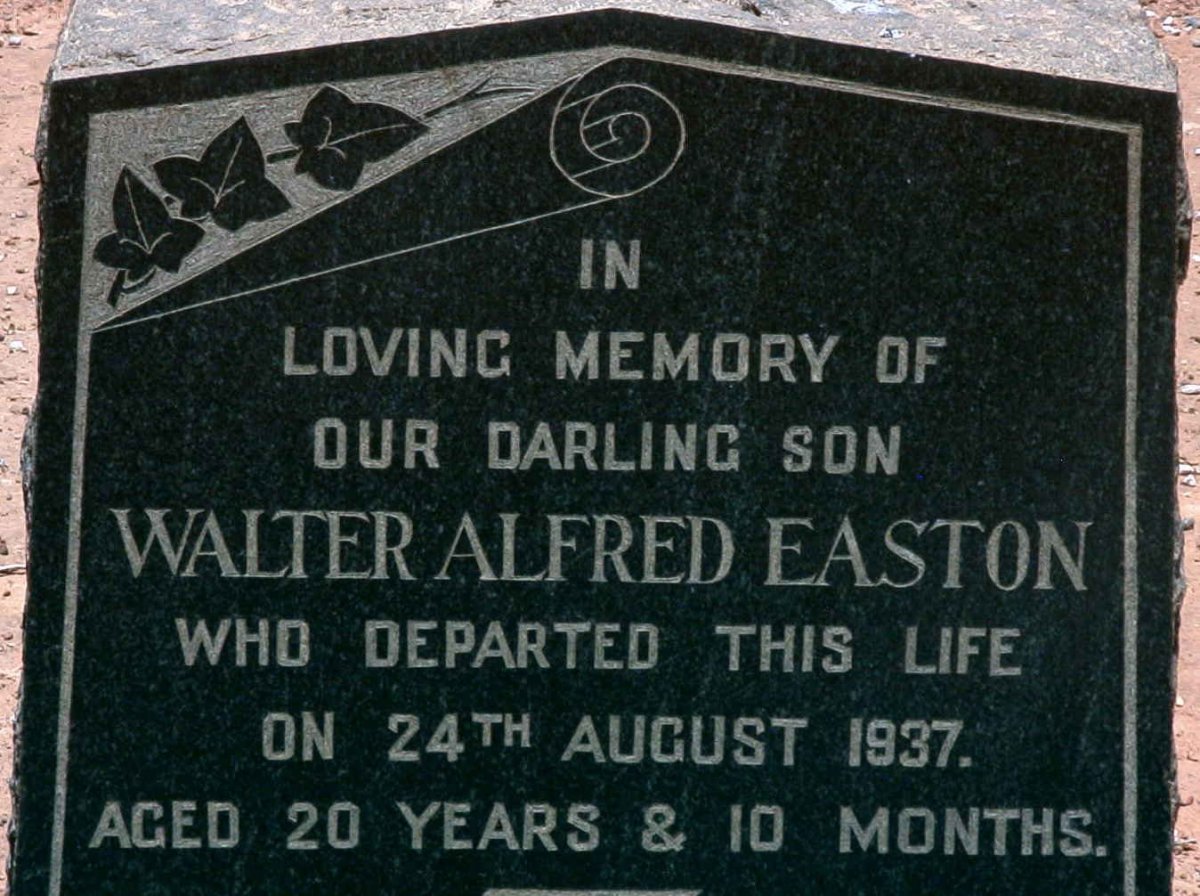 EASTON Walter Alfred -1937