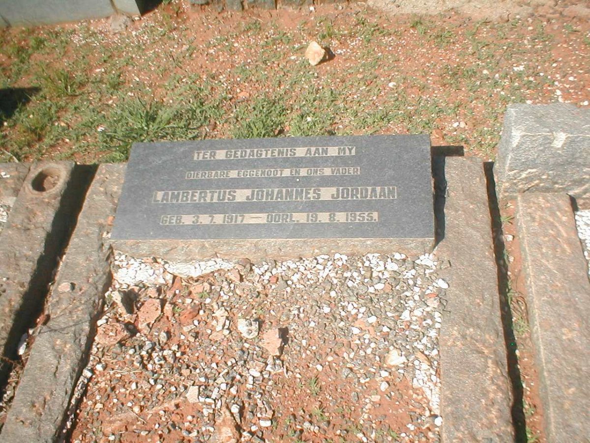 JORDAAN Lambertus Johannes 1917-1955