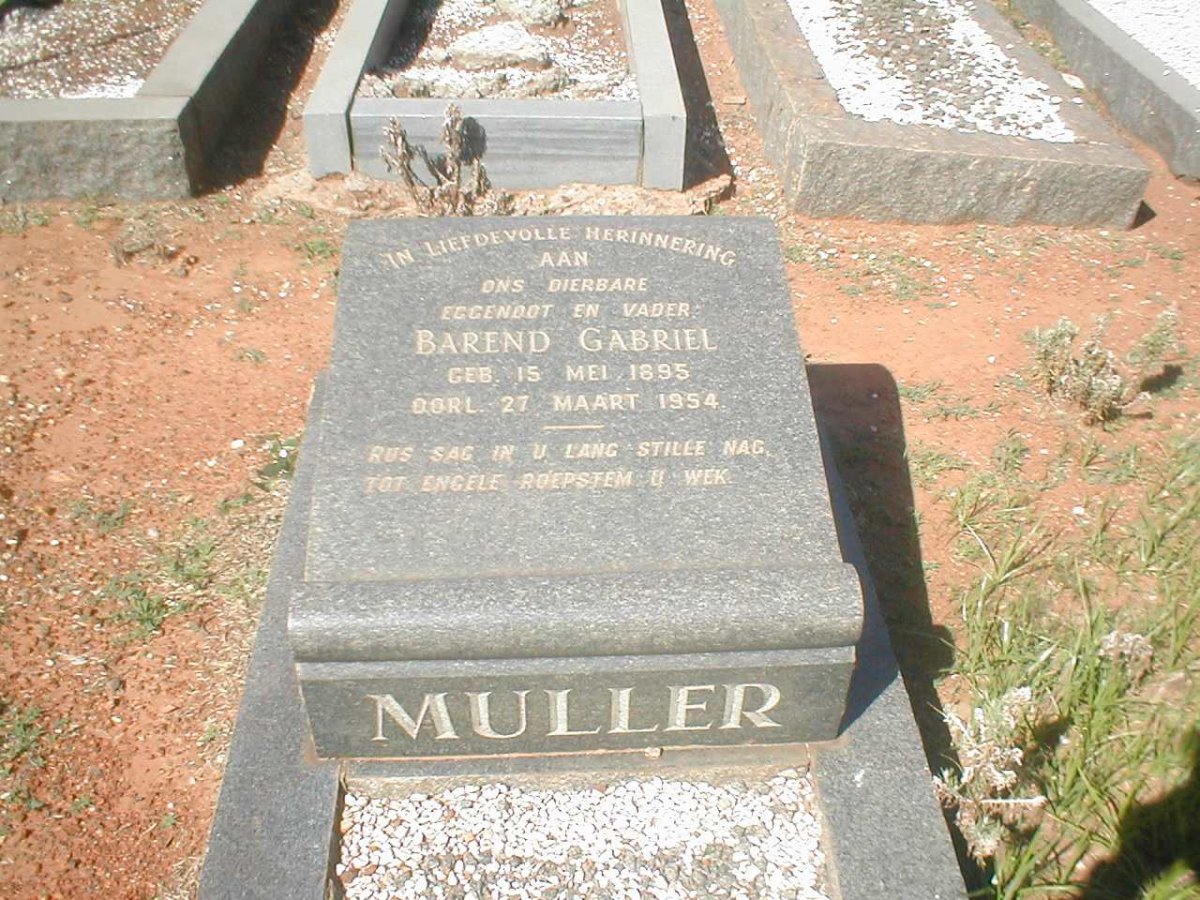 MULLER Barend G. 1895-1954