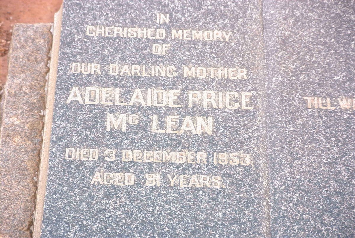 McLEAN Adelaide Price -1953