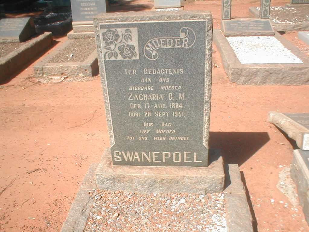 SWANEPOEL Zacharia C. M. 1884-1951
