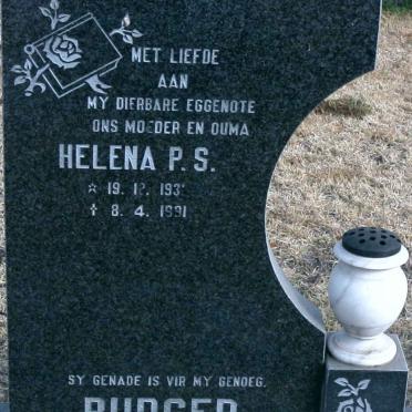 BURGER Helena P.S. 1932-1991