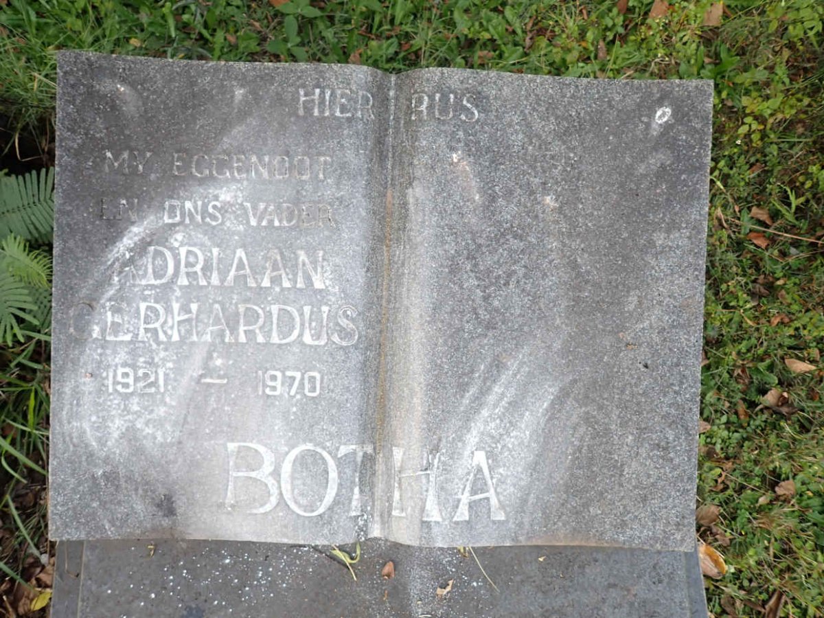 BOTHA Adriaan Gerhardus 1921-1970