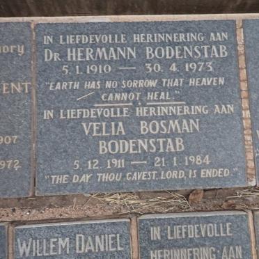 BODENSTAB Hermann 1910-1973 &amp; Velia Bosman 1911-1984